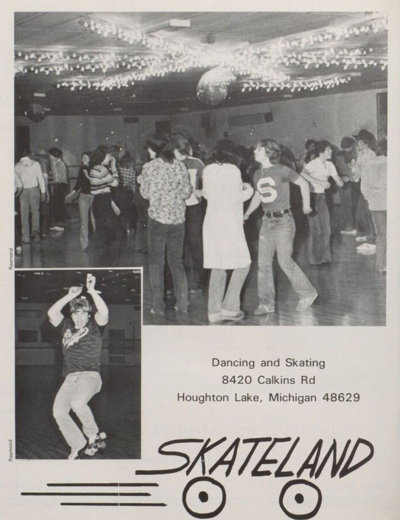 Skateland - Houghton Lake High School - Bobcat Yearbook Class Of 1981